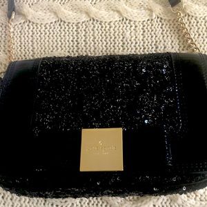 Black Kate Spade cross body Sequin design l